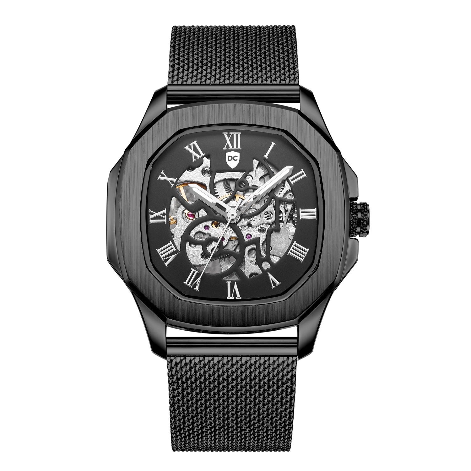 Men's Skeleton Watch - Black Skeleton Watch - Daniel Christian Watches